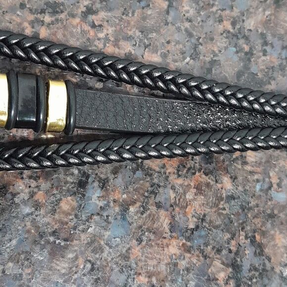 3 Strand Woven Leather Bracelet...NWOT - Picture 5 of 8